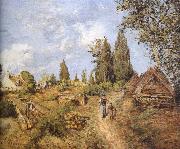 Camille Pissarro Walking in the countryside on the road loggers oil painting reproduction